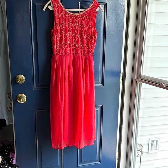 open lace back dress Greta Surplice Dress in Orange Plaid  ModCloth